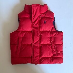 Ralph Lauren Red Down Filled Puffer Vest
